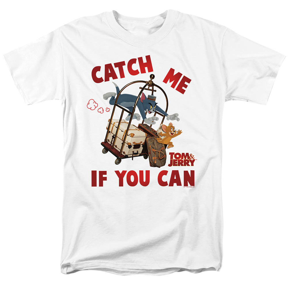 TOM AND JERRY/CATCH ME IF YOU CAN - S/S ADULT 18/1 - WHITE