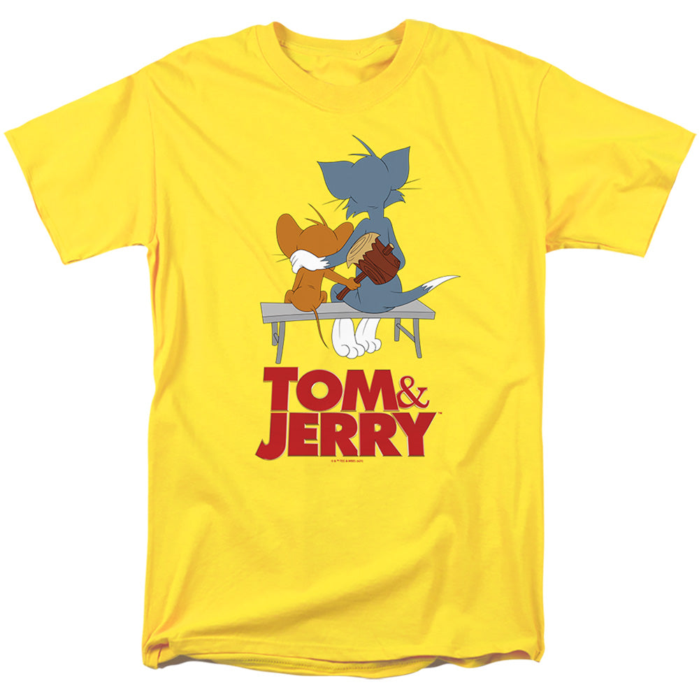TOM AND JERRY/PARK BENCH - S/S ADULT 18/1 - YELLOW