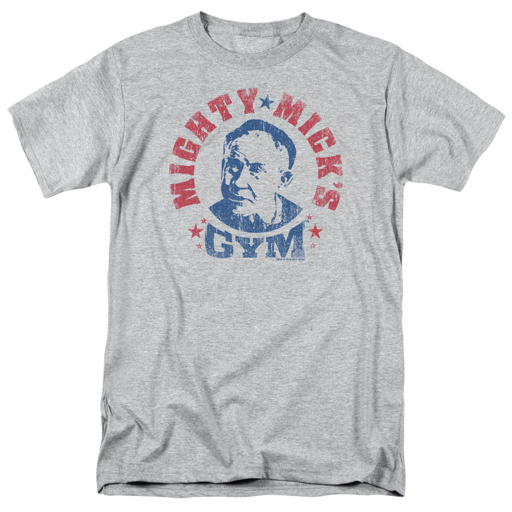 ROCKY/MIGHTY MICK'S GYM - S/S ADULT 18/1 - ATHLETIC HEATHER