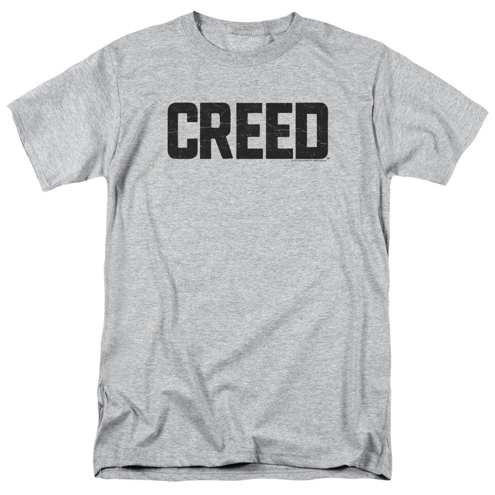 CREED/CRACKED LOGO - S/S ADULT 18/1 - ATHLETIC HEATHER