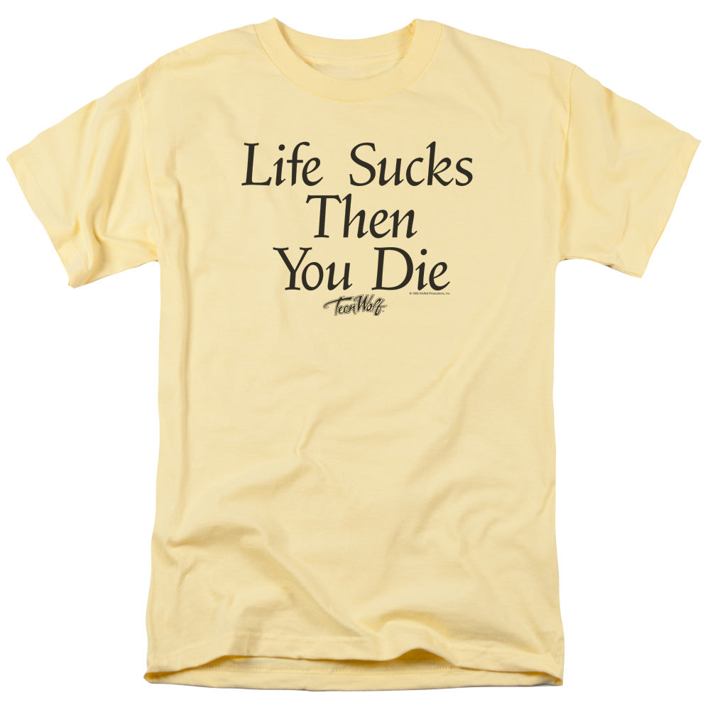 TEEN WOLF/LIFE SUCKS - S/S ADULT 18/1 - BANANA