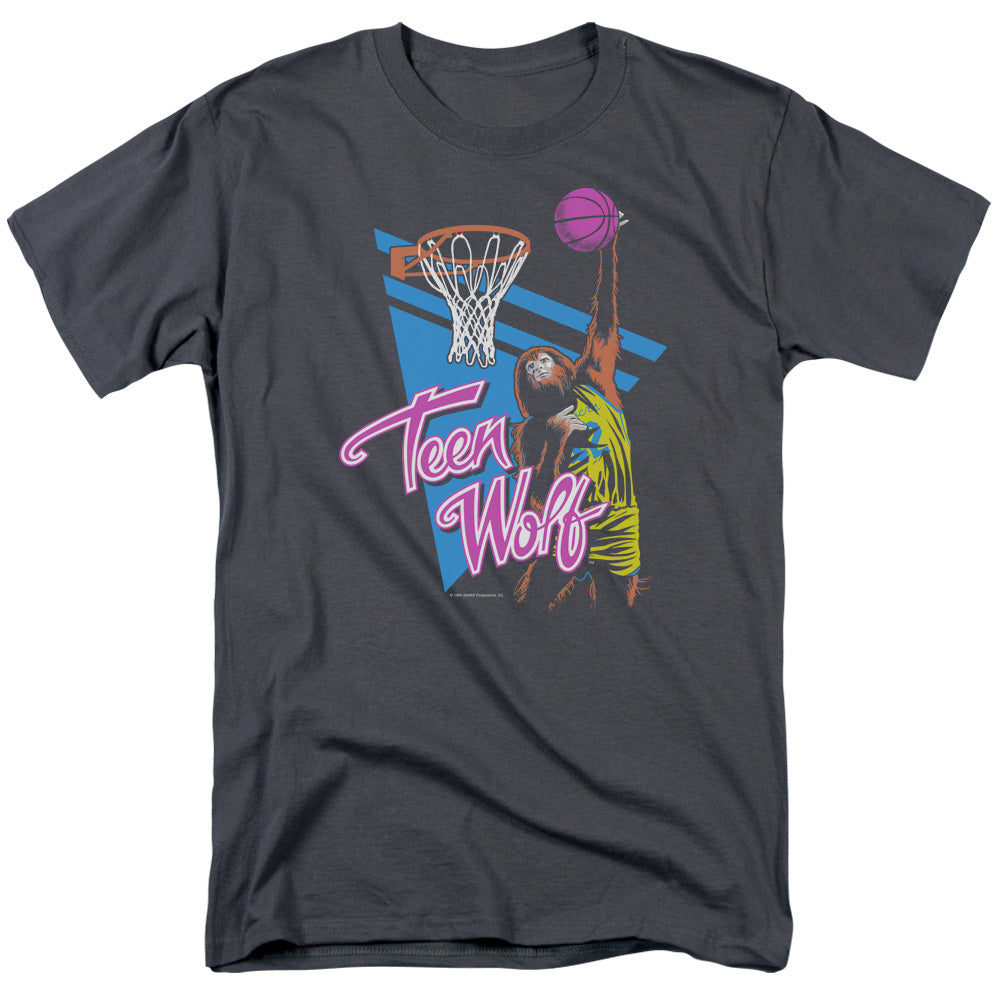 TEEN WOLF/SLAM DUNK - S/S ADULT 18/1 - CHARCOAL