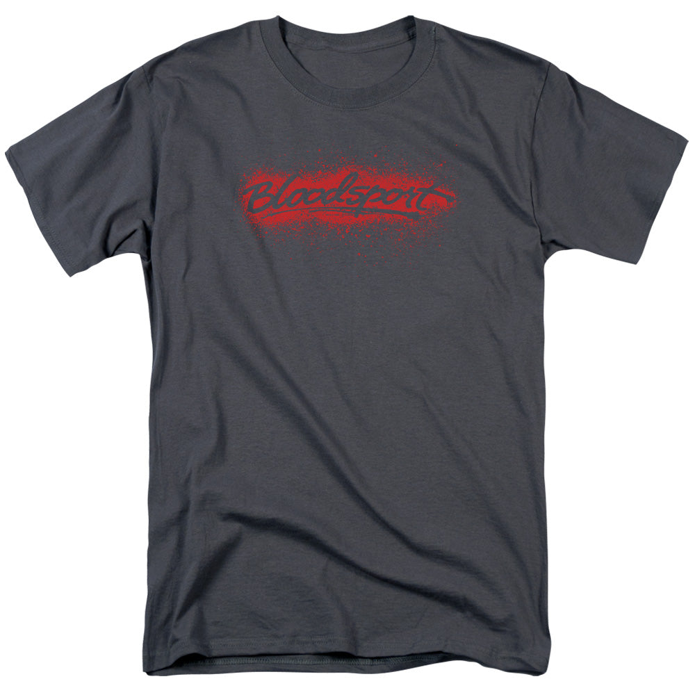 BLOODSPORT/BLOOD SPLATTER LOGO - S/S ADULT 18/1 - CHARCOAL