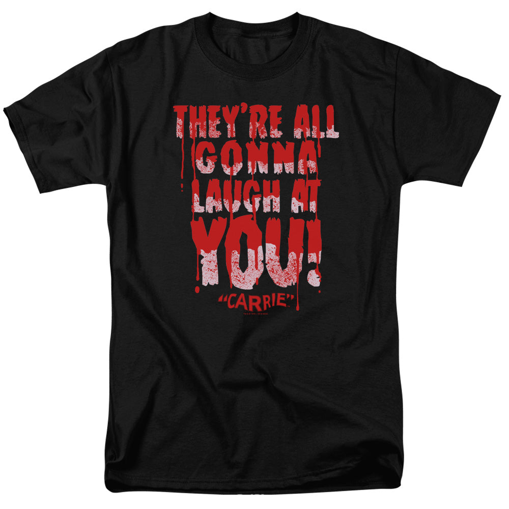 CARRIE/LAUGH AT YOU - S/S ADULT 18/1 - BLACK
