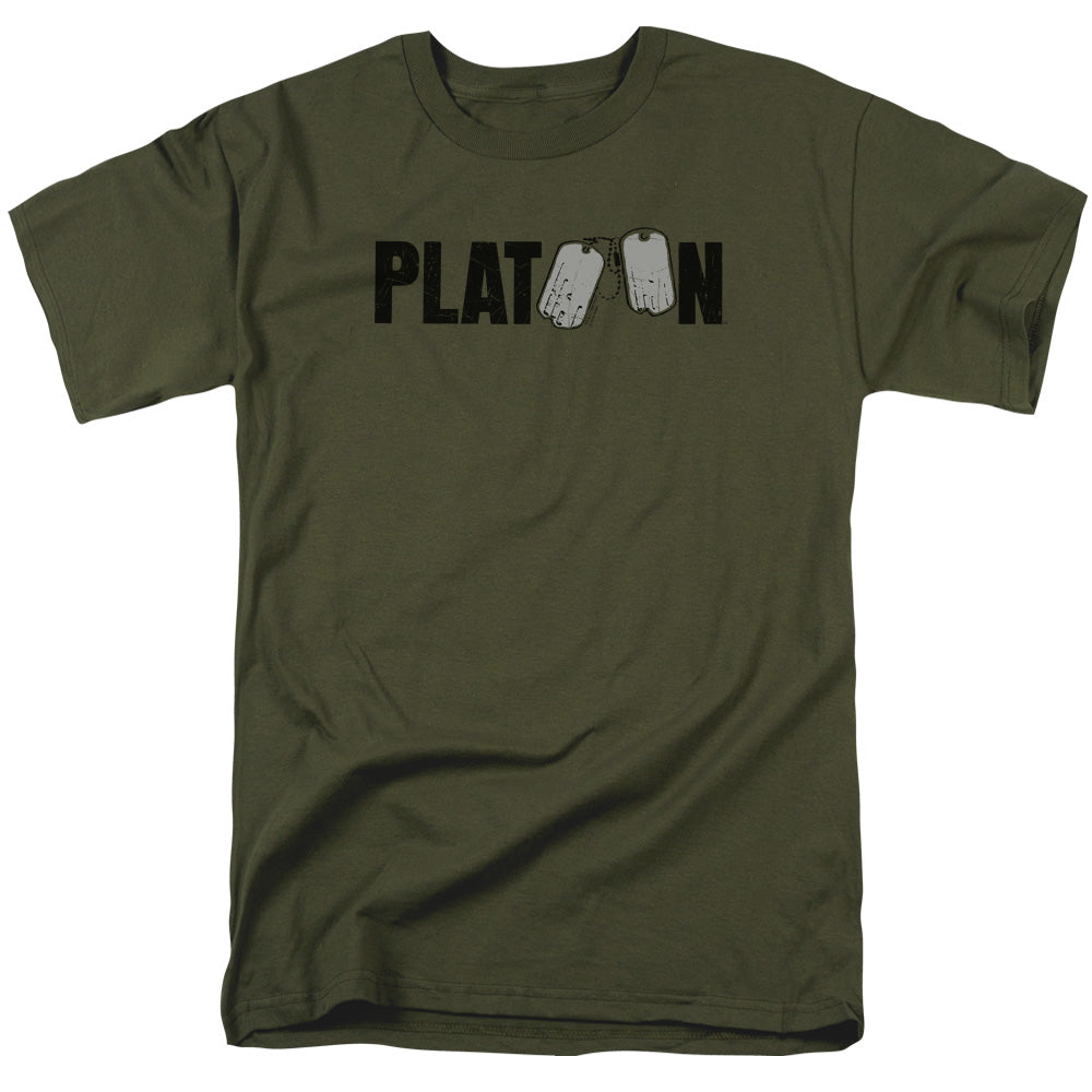 PLATOON/LOGO - S/S ADULT 18/1 - MILITARY GREEN