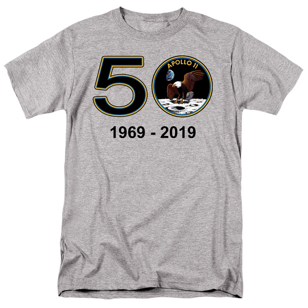 NASA/APOLLO 11 50TH - S/S ADULT 18/1 - ATHLETIC HEATHER