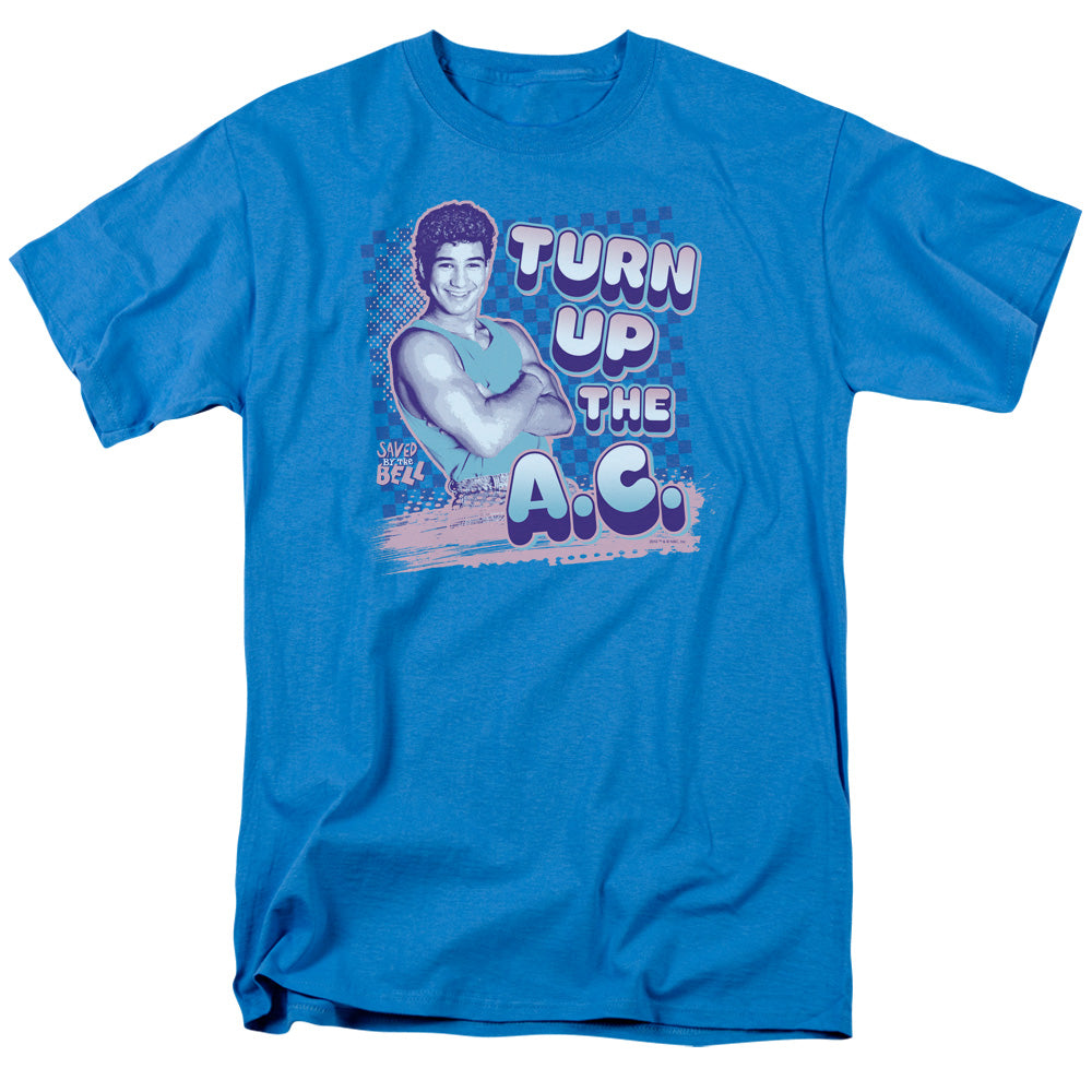 SAVED BY THE BELL/TURN UP THE AC - S/S ADULT 18/1 - TURQUOISE