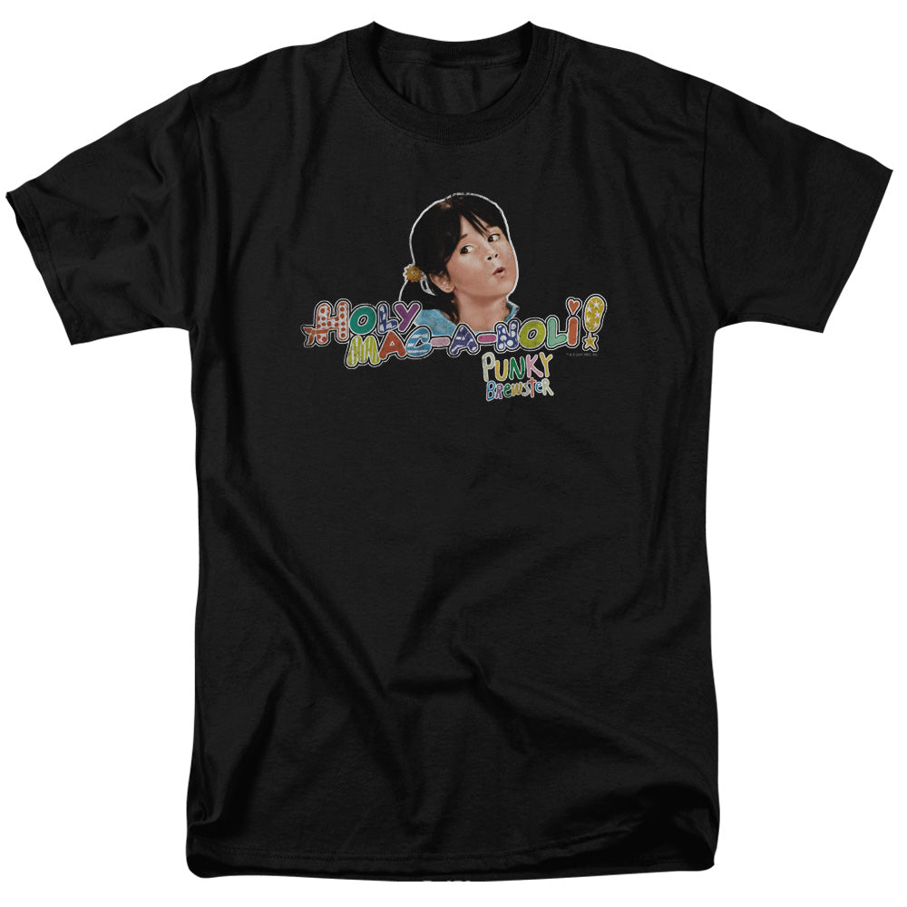 PUNKY BREWSTER/HOLY MAC A NOLI - S/S ADULT 18/1 - BLACK