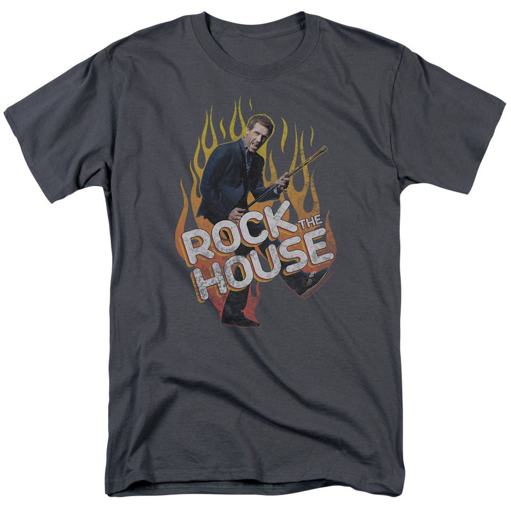 HOUSE/ROCK THE HOUSE - S/S ADULT 18/1 - CHARCOAL