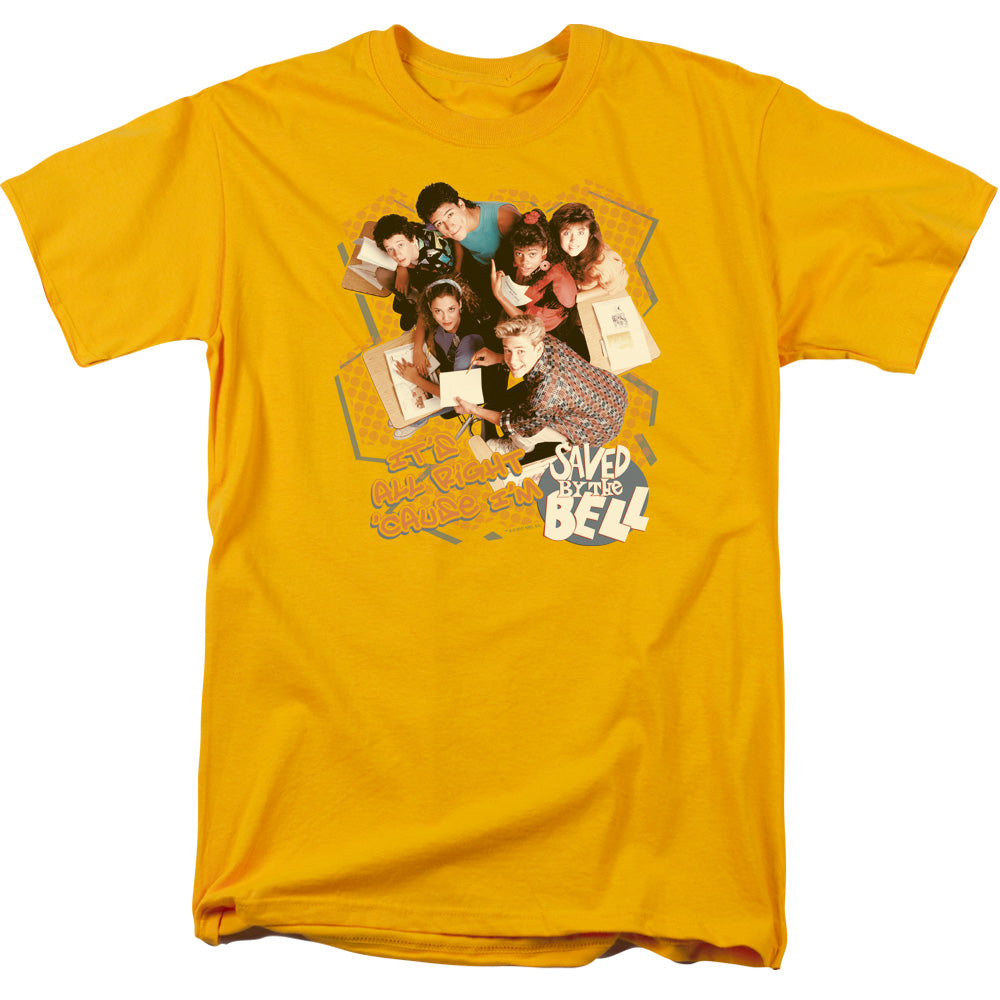 SAVED BY THE BELL/ITS ALL RIGHT - S/S ADULT 18/1 - GOLD