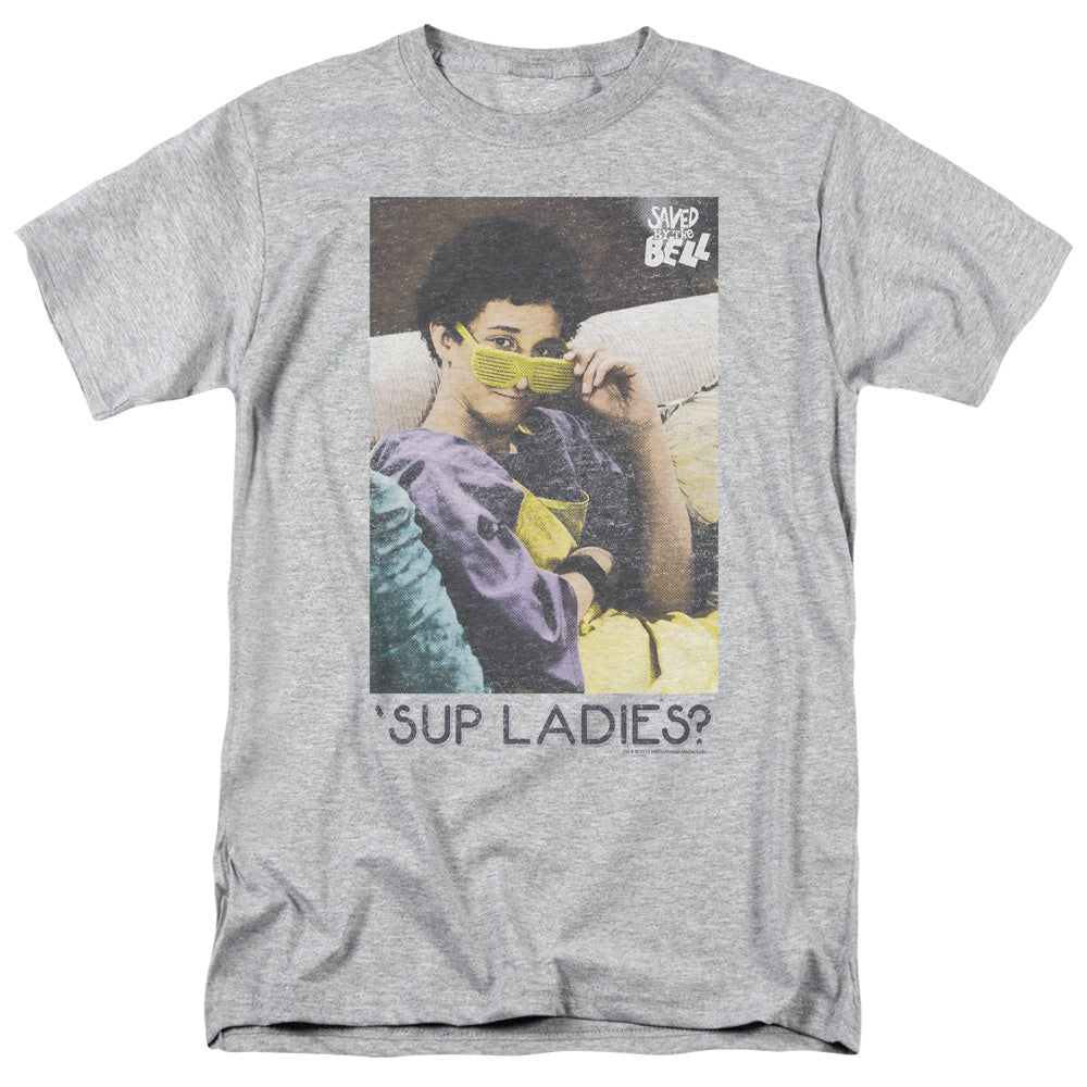 SAVED BY THE BELL/SUP LADIES - S/S ADULT 18/1 - ATHLETIC HEATHER