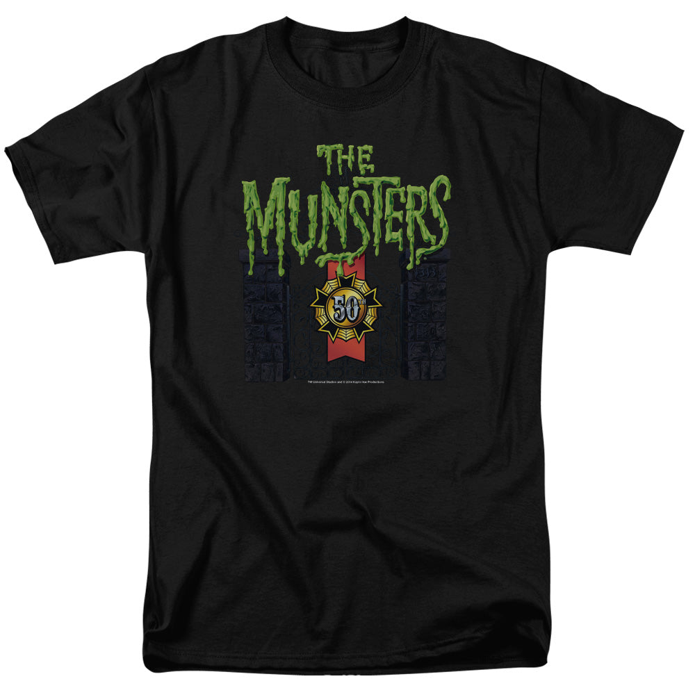 THE MUNSTERS/50 YEAR LOGO - S/S ADULT 18/1 - BLACK
