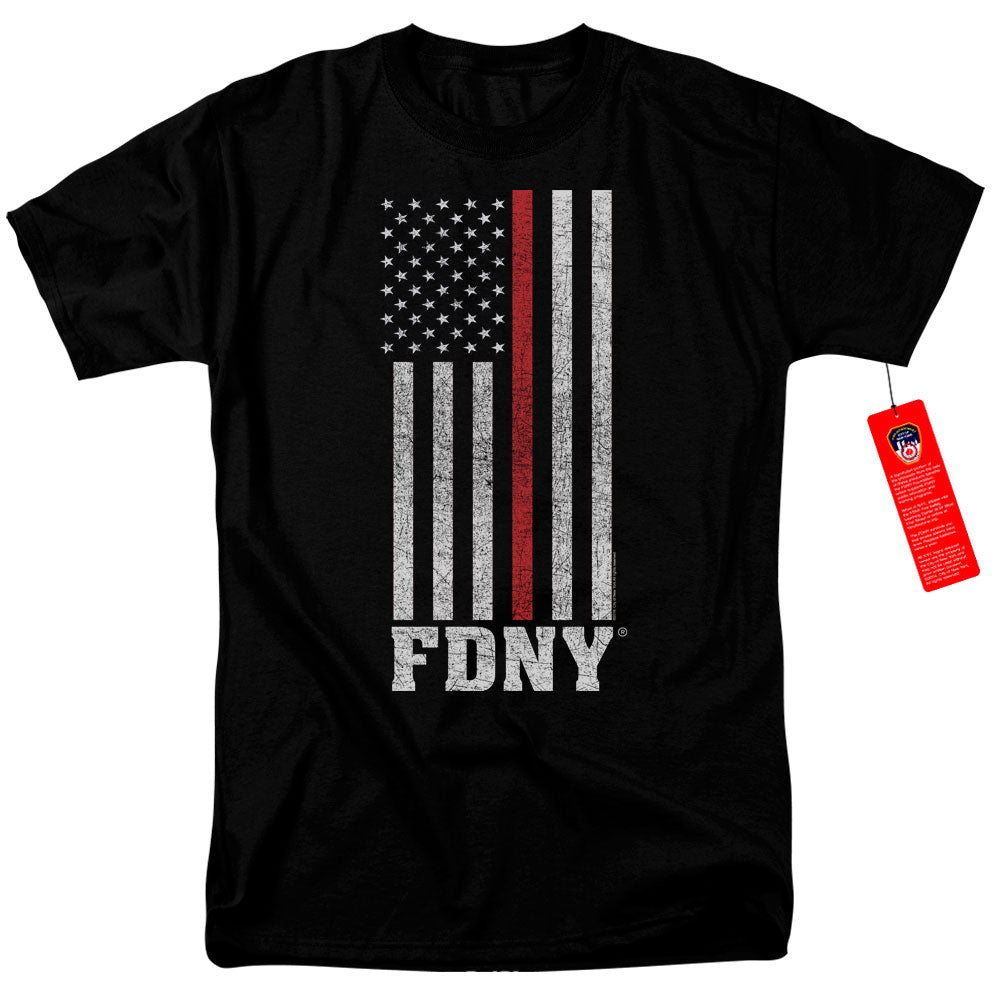 NEW YORK CITY/THIN RED LINE - S/S ADULT 18/1 - BLACK