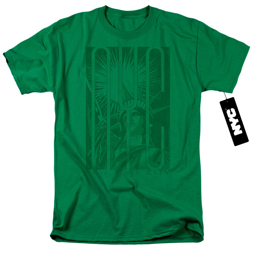 NEW YORK CITY/LIBERTY - S/S ADULT 18/1 - KELLY GREEN