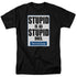 FORREST GUMP/STUPID IS - S/S ADULT 18/1 - BLACK