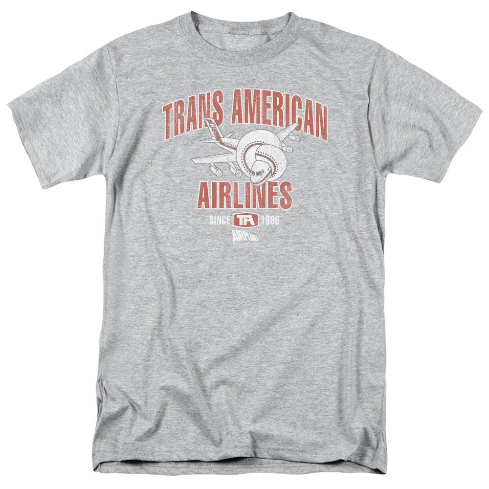 AIRPLANE/TRANS AMERICAN - S/S ADULT 18/1 - ATHLETIC HEATHER