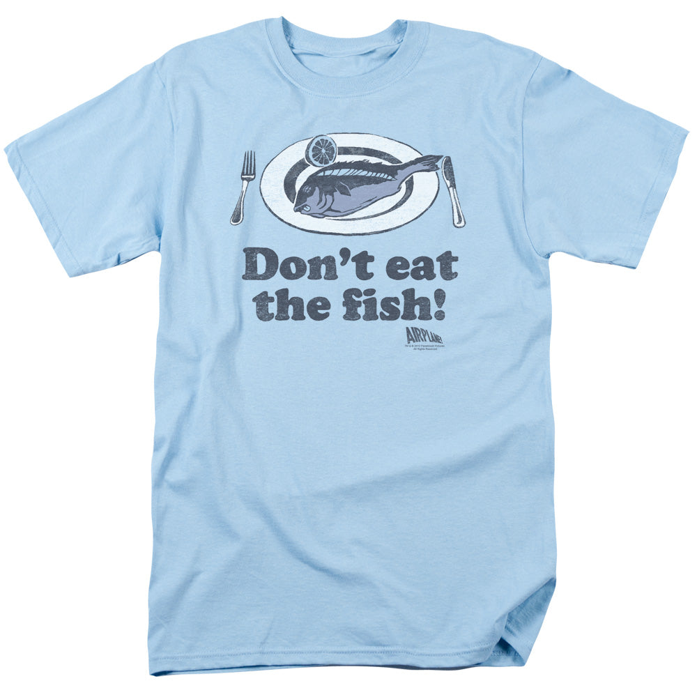 AIRPLANE/DONT EAT THE FISH - S/S ADULT 18/1 - LIGHT BLUE