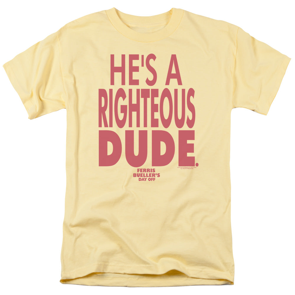 FERRIS BUELLER/RIGHTEOUS DUDE - S/S ADULT 18/1 - BANANA
