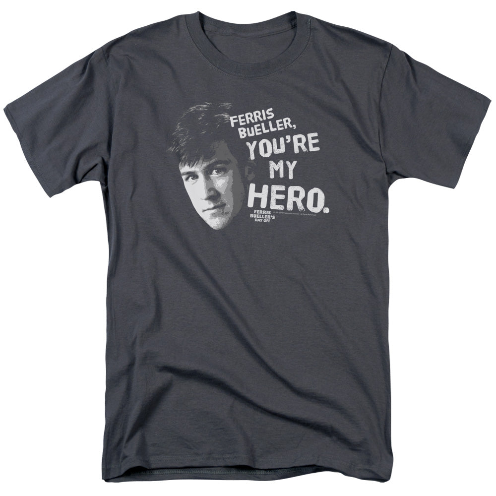 FERRIS BUELLER/MY HERO - S/S ADULT 18/1 - CHARCOAL
