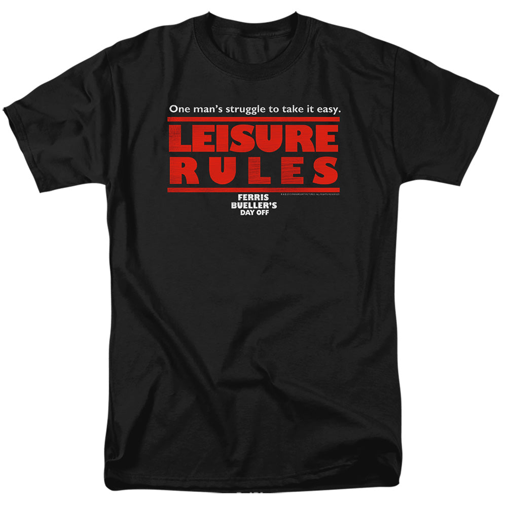 FERRIS BUELLER/LEISURE RULES - S/S ADULT 18/1 - BLACK