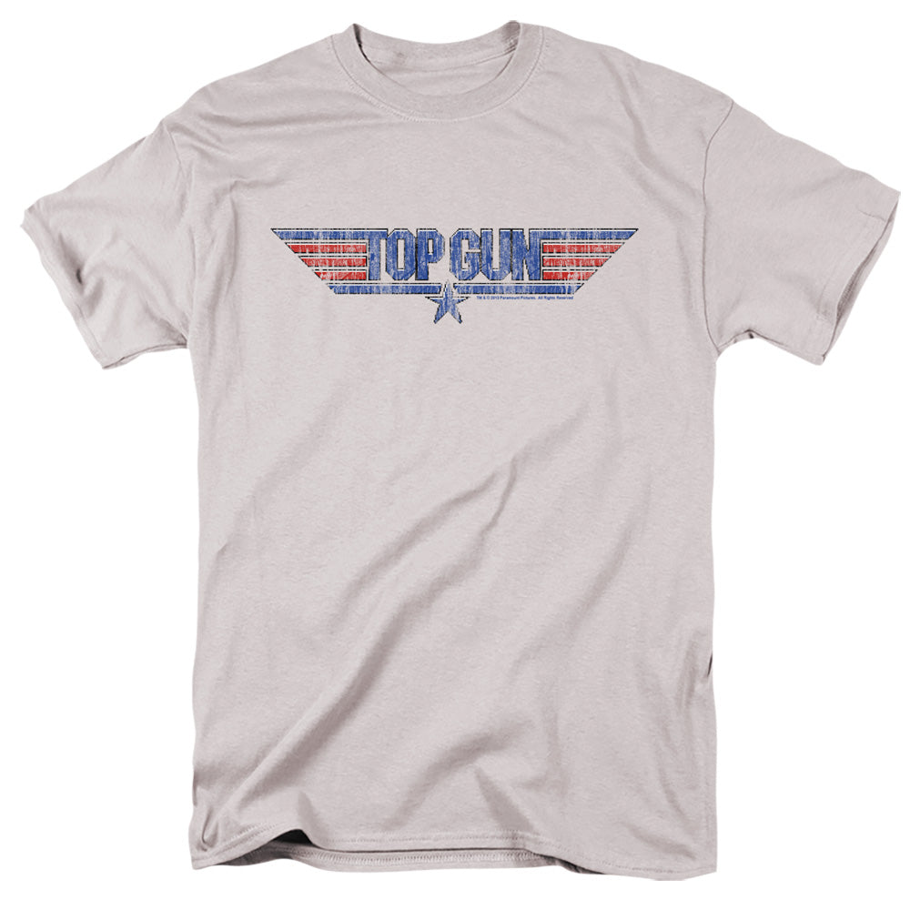 TOP GUN/8 BIT LOGO FADED - S/S ADULT 18/1 - SILVER