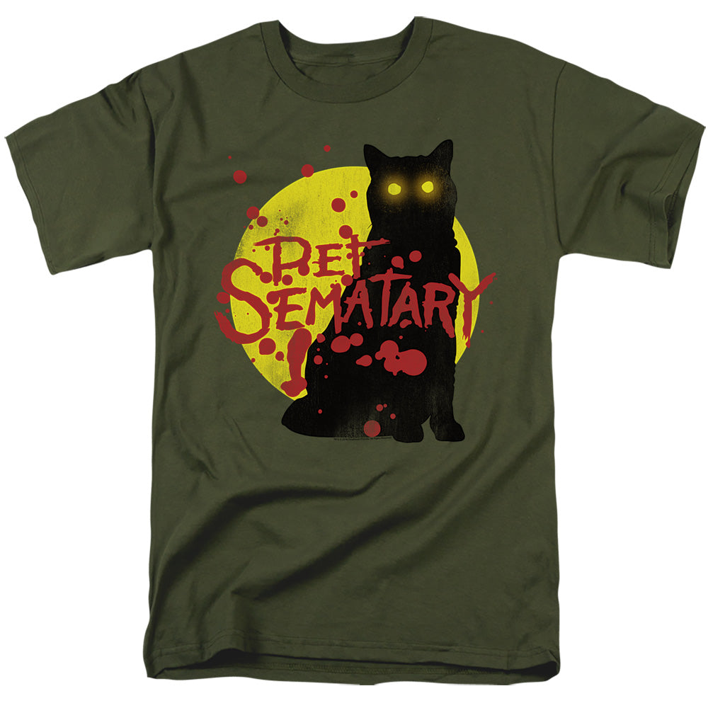 PET SEMATARY/GRAPHIC CAT - S/S ADULT 18/1 - MILITARY GREEN