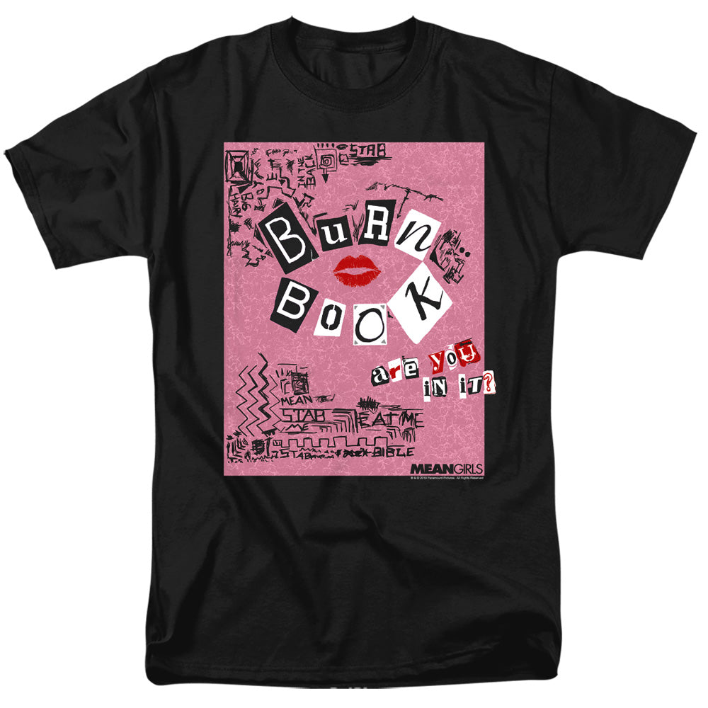 MEAN GIRLS/BURN BOOK - S/S ADULT 18/1 - BLACK
