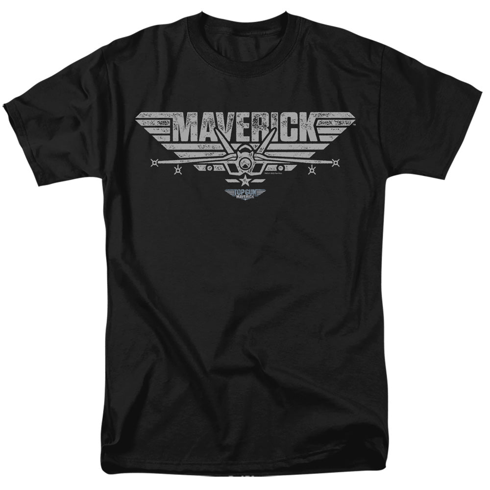 TOP GUN MAVERICK/MAVERICK PLANE LOGO - S/S ADULT 18/1 - BLACK