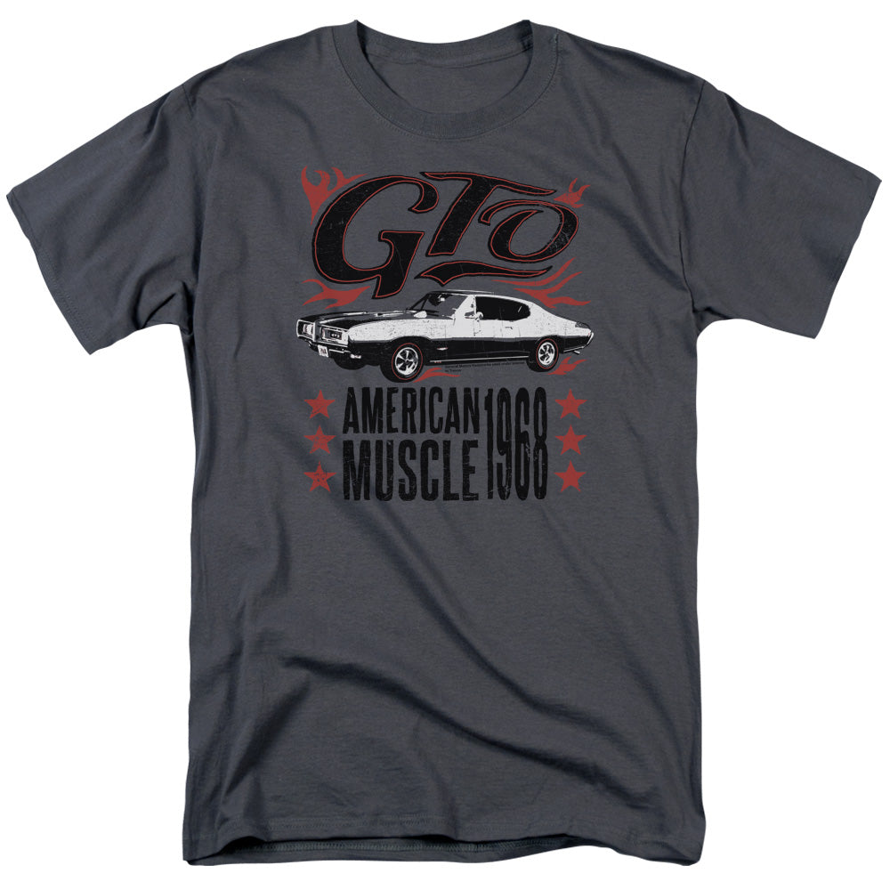 PONTIAC/GTO FLAMES - S/S ADULT 18/1 - CHARCOAL
