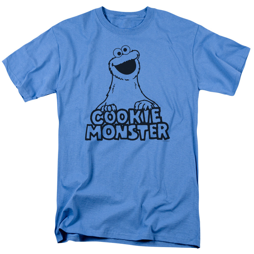 SESAME STREET/VINTAGE COOKIE MONSTER - S/S ADULT 18/1 - CAROLINA BLUE