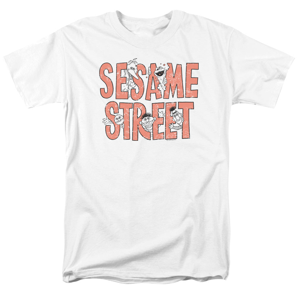 SESAME STREET/IN LETTERS - S/S ADULT 18/1 - WHITE