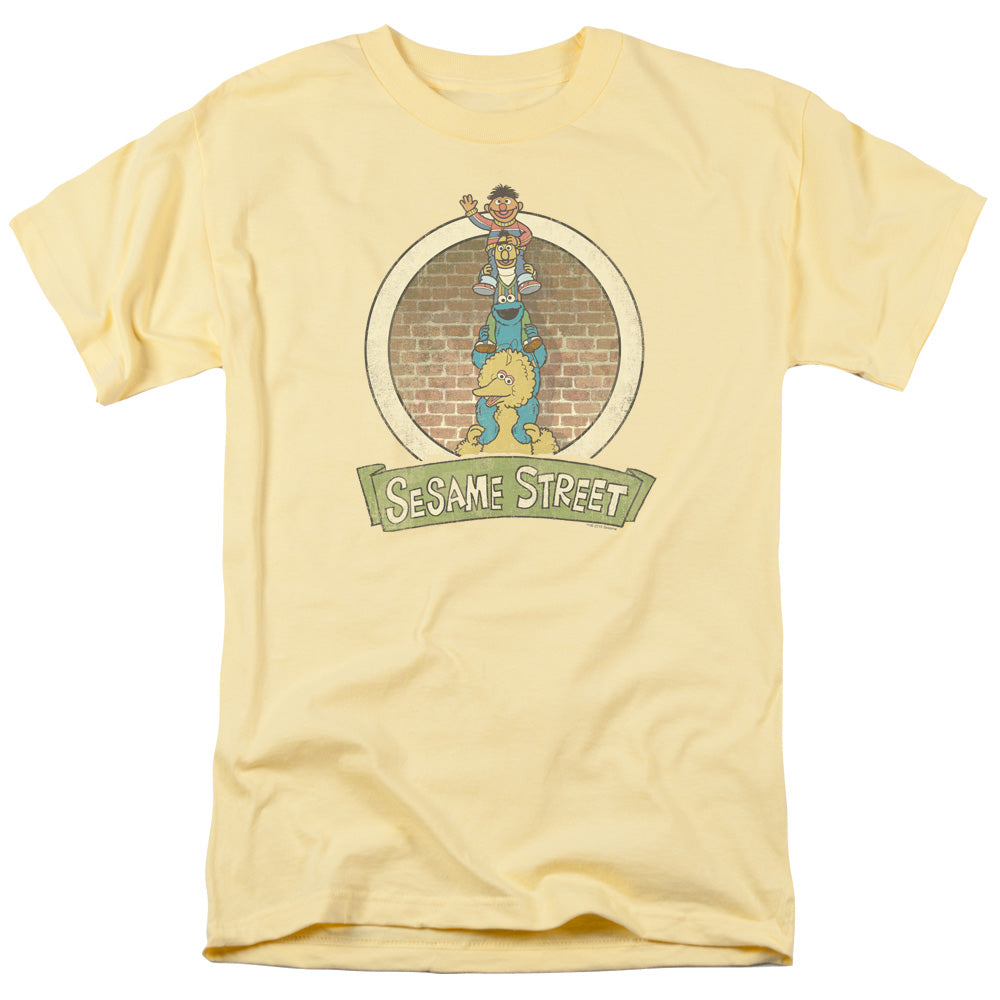 SESAME STREET/STACKED GROUP - S/S ADULT 18/1 - BANANA