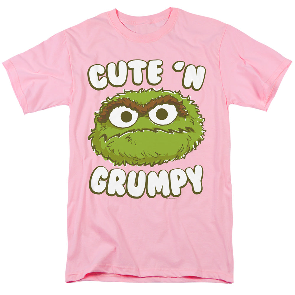 SESAME STREET/CUTE N GRUMPY - S/S ADULT 18/1 - PINK