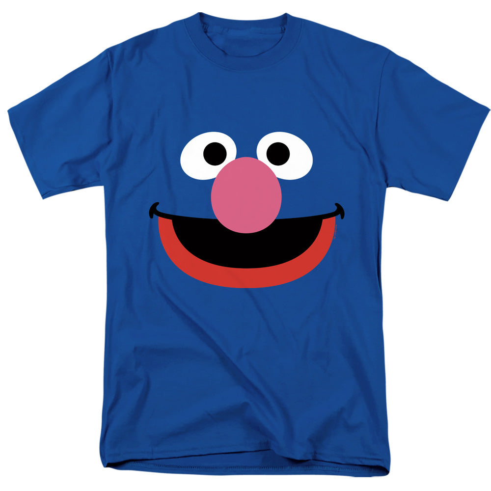 SESAME STREET/GROVER FACE - S/S ADULT 18/1 - ROYAL BLUE