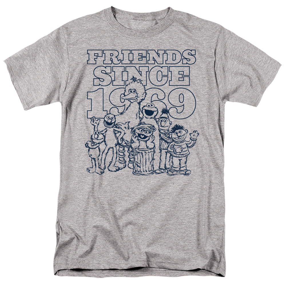 SESAME STREET/FRIENDS SINCE - S/S ADULT 18/1 - ATHLETIC HEATHER