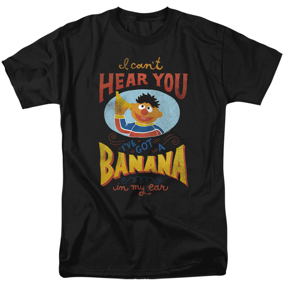 SESAME STREET/ERNIE BANANA IN MY EAR - S/S ADULT 18/1 - BLACK