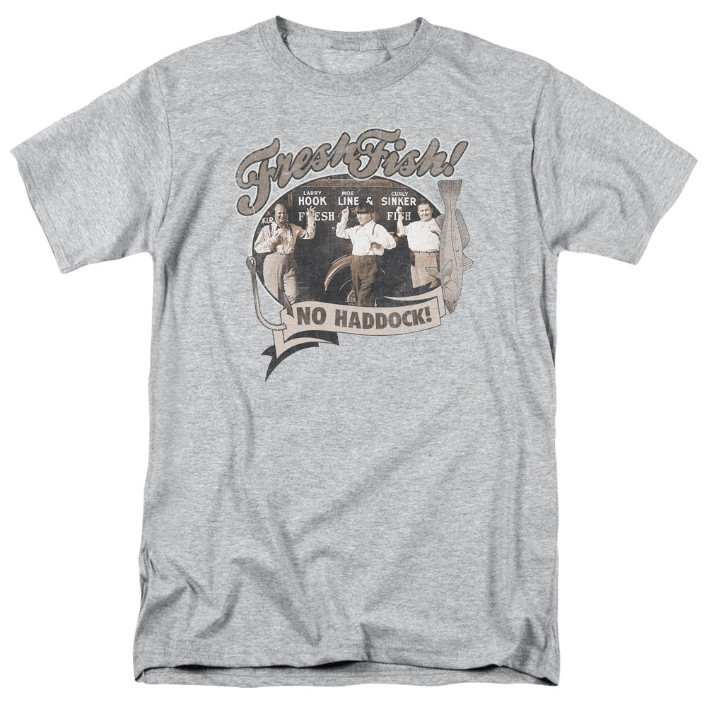THREE STOOGES/FRESH FISH - S/S ADULT 18/1 - ATHLETIC HEATHER