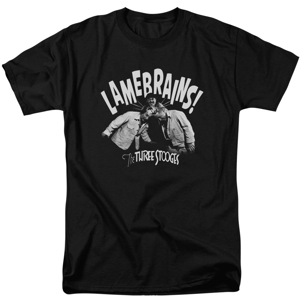 THREE STOOGES/LAMEBRAINS - S/S ADULT 18/1 - BLACK