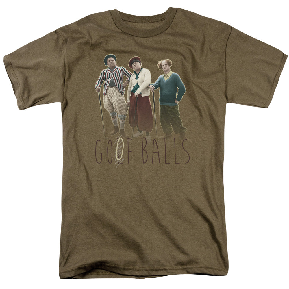 THREE STOOGES/GOOF BALLS - S/S ADULT 18/1 - SAFARI GREEN