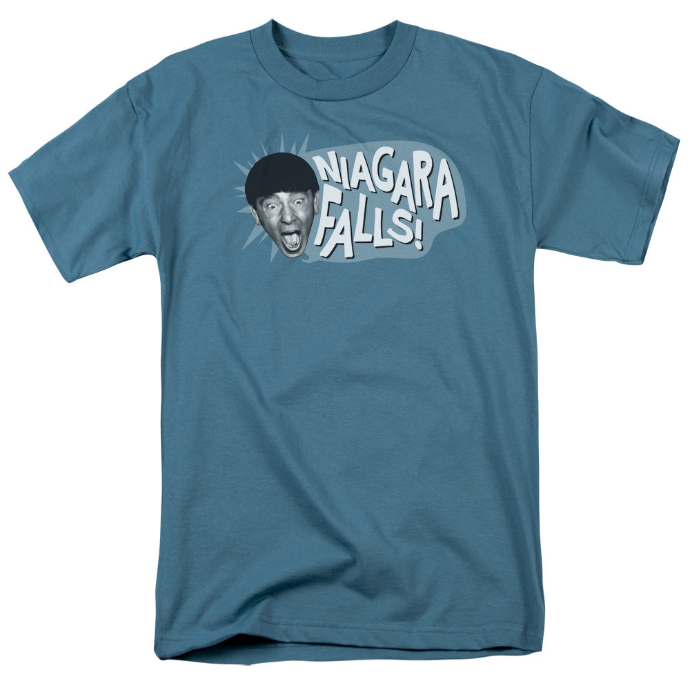 THREE STOOGES/NIAGARA FALLS - S/S ADULT 18/1 - SLATE