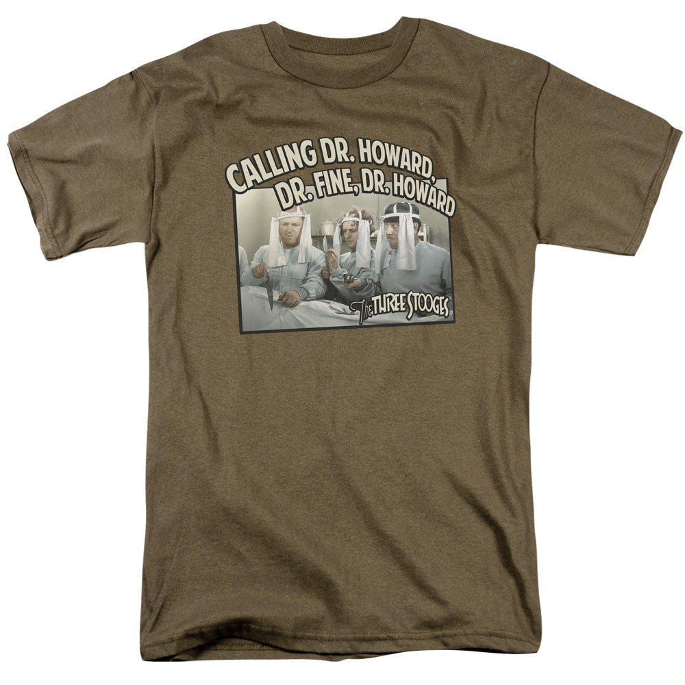 THREE STOOGES/DOCTOR - S/S ADULT 18/1 - SAFARI GREEN