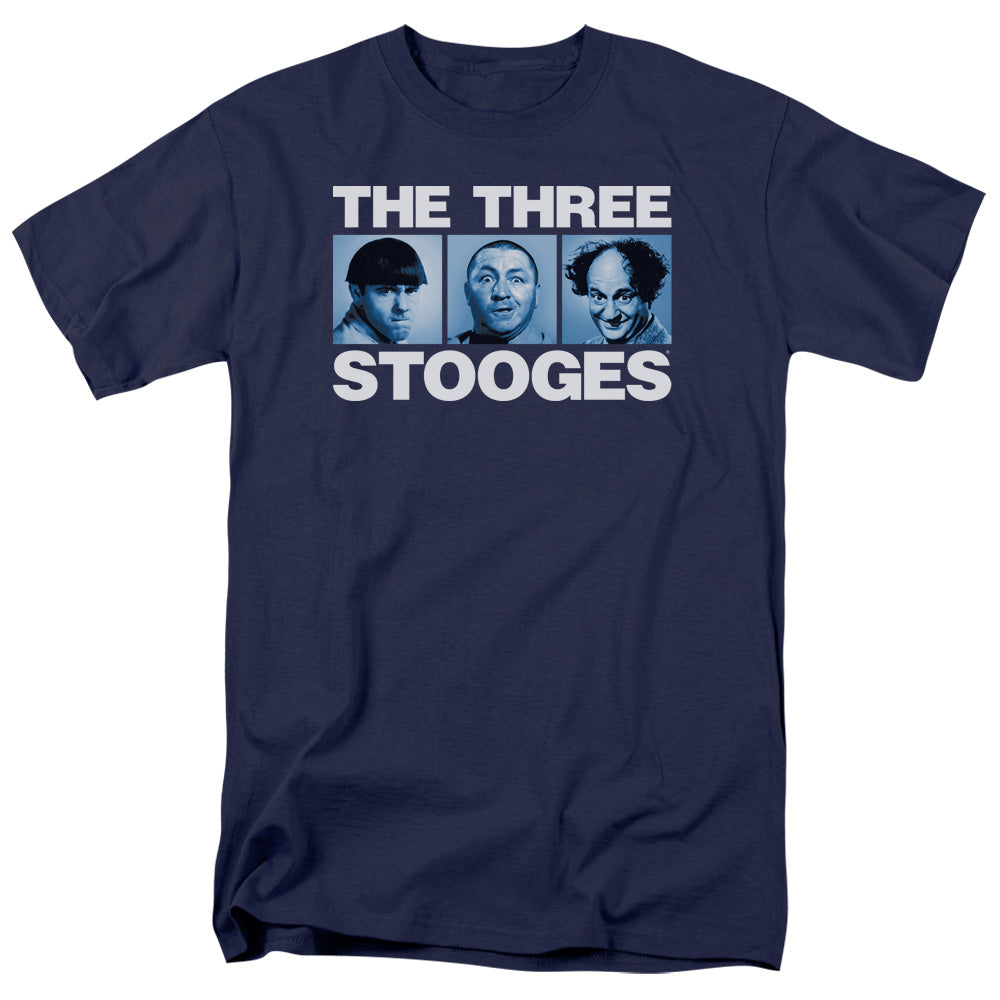 THREE STOOGES/THREE SQUARES - S/S ADULT 18/1 - NAVY