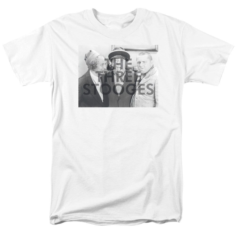 THREE STOOGES/CUTOFF - S/S ADULT 18/1 - WHITE