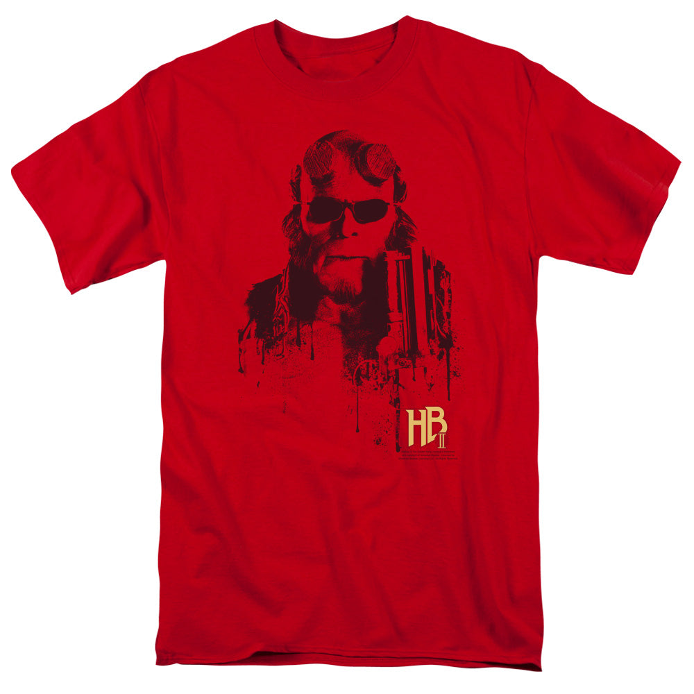 HELLBOY II/SPLATTER GUN - S/S ADULT 18/1 - RED