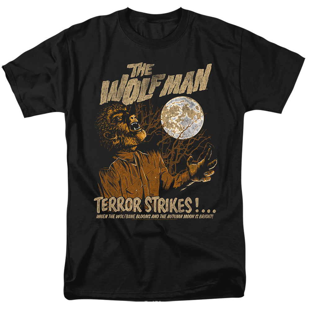 UNIVERSAL MONSTERS/TERROR STRIKES - S/S ADULT 18/1 - BLACK