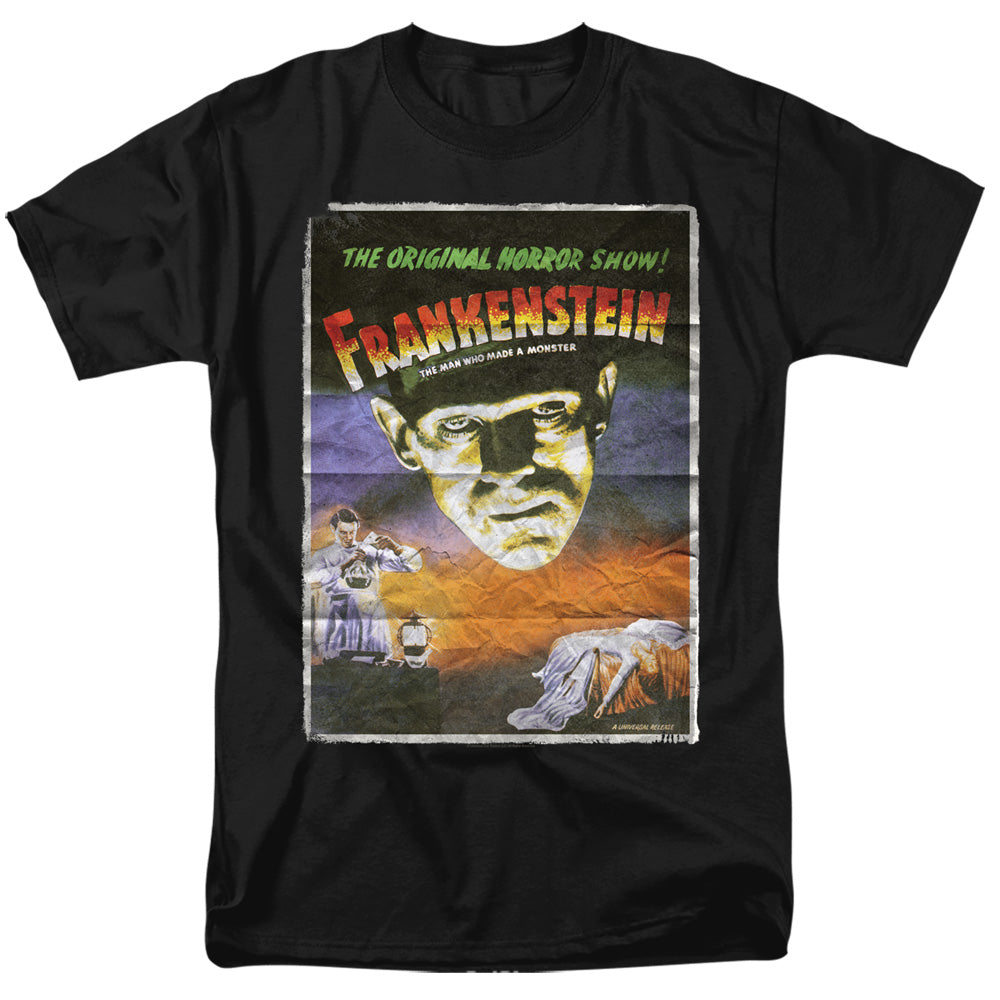 UNIVERSAL MONSTERS/FRANKENSTEIN ONE SHEET - S/S ADULT 18/1 - BLACK