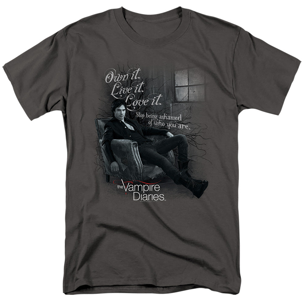 VAMPIRE DIARIES/BE YOURSELF - S/S ADULT 18/1 - CHARCOAL