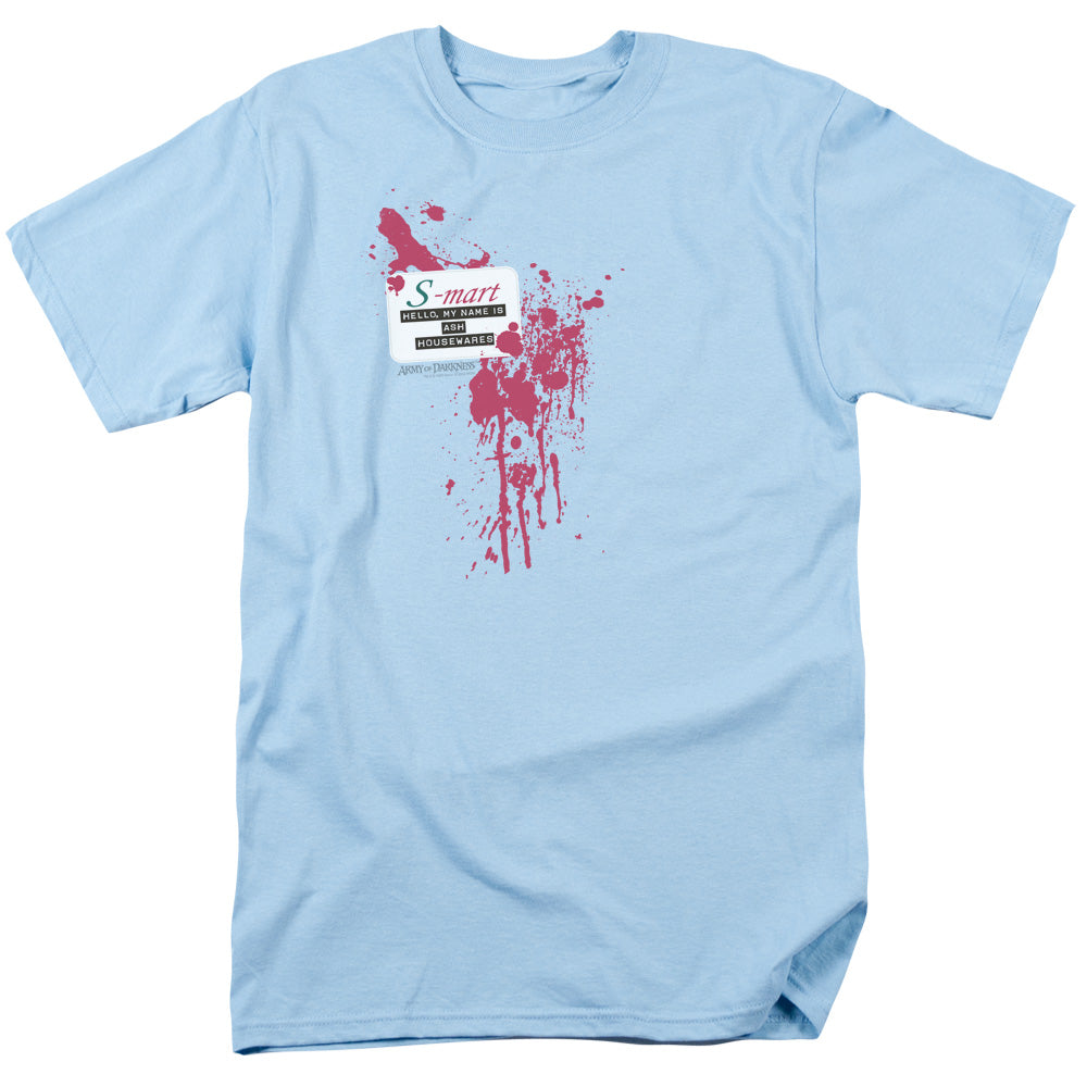 ARMY OF DARKNESS/S MART NAME TAG - S/S ADULT 18/1 - LIGHT BLUE