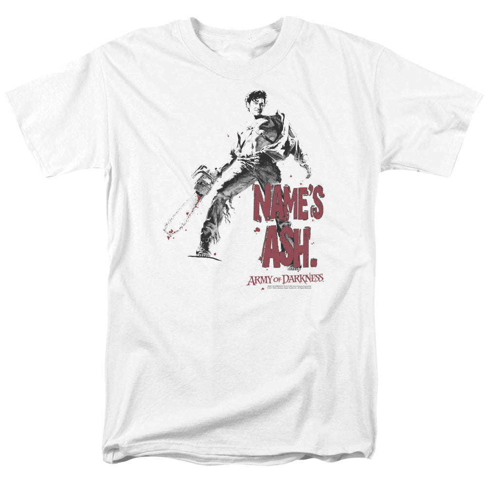 ARMY OF DARKNESS/NAMES ASH - S/S ADULT 18/1 - WHITE