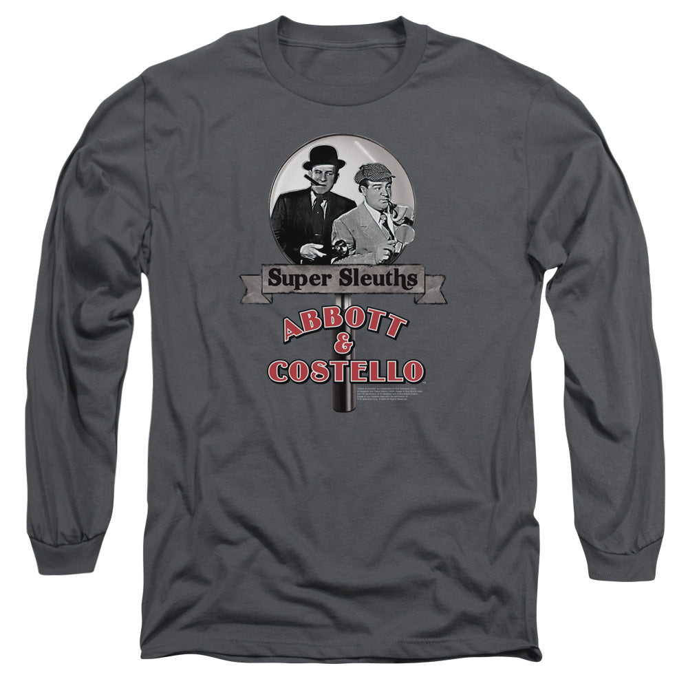 ABBOTT & COSTELLO/SUPER SLEUTHS - L/S ADULT 18/1 - CHARCOAL